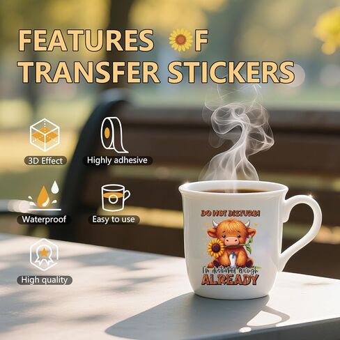 Funny UV DTF Stickers - 20 Sheets Stay Trashy Fun Animal UV DTF Cup Wraps for 16 oz Glass Water Bottle, Cute Highland Cow Chicken Dog Sublimation Transfer Sticker Decal DIY Coffee Mug Craft Decoration in Saudi Arabia