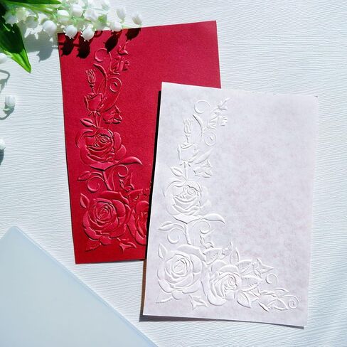 3D Happy Valentine's Day Flower Rose Background Embossing Folder for Card Making Floral DIY Plastic Scrapbooking Photo Album Card Paper DIY Craft Decoration Template Mold in Saudi Arabia