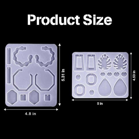 2 Pieces Resin Jewelry Molds Geometric Epoxy Resin Molds Jewelry Making Gift Supplies DIY Craft Necklace Pendant in Saudi Arabia