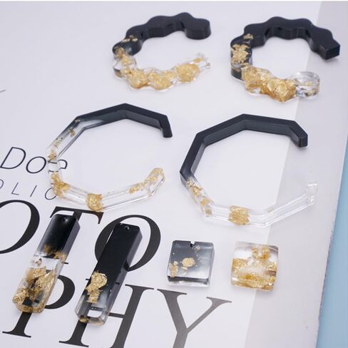 2 Pieces Resin Jewelry Molds Geometric Epoxy Resin Molds Jewelry Making Gift Supplies DIY Craft Necklace Pendant in Saudi Arabia