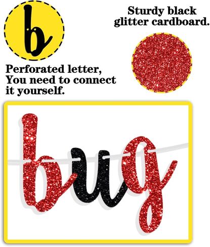 A Little Ladybug is on the Way Banner, Bug Theme Baby Shower Party Decor, It’s A Little Lady, Spring Ladybug Baby’s 1st Birthday Baby Shower Party Decorations Supplies Red Glitter in Saudi Arabia