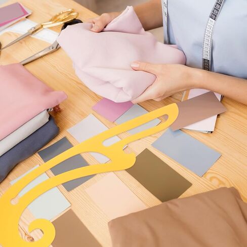 1Pc Sewing Ruler Set French Curve Ruler Drafting Template Tool for Plastic Fashion Design Measuring Pattern Making Metric Curve Shaped Ruling for Sewer Tailor Clothing Fabric in Saudi Arabia