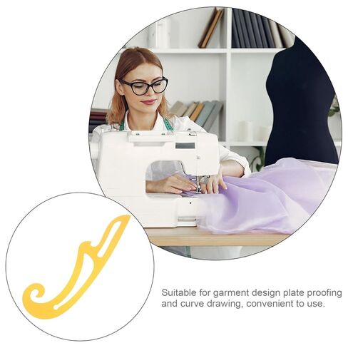 1Pc Sewing Ruler Set French Curve Ruler Drafting Template Tool for Plastic Fashion Design Measuring Pattern Making Metric Curve Shaped Ruling for Sewer Tailor Clothing Fabric in Saudi Arabia