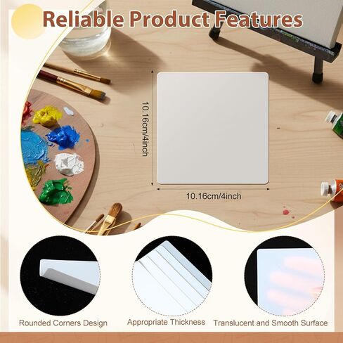 100 Pcs 7.5mil Acetate Stencil Sheets, 4 x 4 Inch Reusable Stencil Paper for Laser Cutting, Translucent Pet Stencils for Painting Wood DIY Craft Paint Template for Wall Home Decor in Saudi Arabia