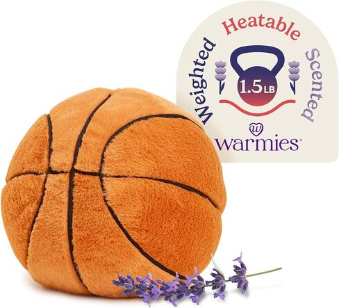 warmies Microwavable & Weighted Stuffed Animals, Basketball - Heated Stuffed Animal Plushie for Warmth & Comfort - Cute Soft Plush Toys for Adults & Children (Boys, Girls, Babies & Toddlers) in Saudi Arabia