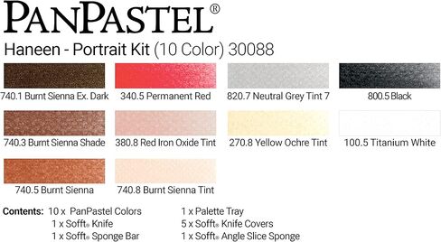 PanPastel Artist Pastels by GOLDEN, Haneen Portrait Set, 10 Color, Professional Artist Pastels, Unique Pan Format (cake-like) in Saudi Arabia