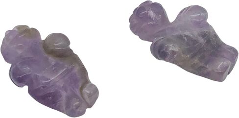 2 Hand Carved Amethyst Goddess of Willendorf Beads for Jewelry Making in Saudi Arabia