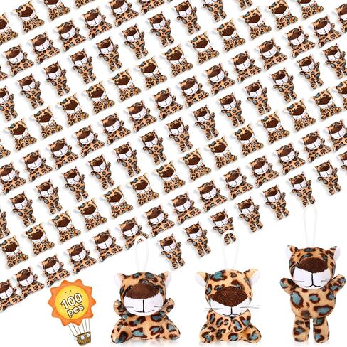 Zhanmai 100 Pcs Mini Stuffed Animal for Kids Bulk Small Forest Keychain Stuffed Animals for Woodland Baby Shower Party Favors Easter Egg Filler Birthday Valentine Carnival Classroom Gift in Saudi Arabia