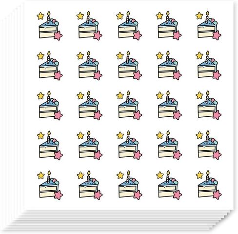 AHANDMAKER 500Pcs Cake Planner Stickers Self-Adhesive Decals Birthday Reminder Stickers for Planner Calendar Scrapbook Crafting Arts Gift Bag Seal Theme Party Decor in Saudi Arabia