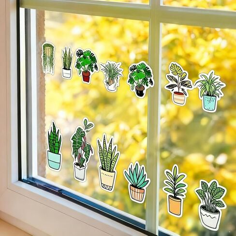 50Pcs Nature-Themed Stickers, Self-Adhesive Decals for Laptops, Water Bottles, Scrapbooks, Perfect for Plant Enthusiasts & Gardening Fans, Durable on Various Surfaces DIY Decoration in Saudi Arabia