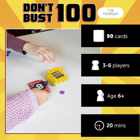 Continuum Games Don't Bust 100 لعبة لوحية عائلية لـ 3-6 لاعبين من سن 6 سنوات فما فوق in Saudi Arabia