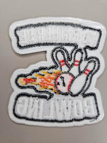 3.5" Embroidered Bowling Iron On Patch | Decorative Bowling Sports Applique Iron On/Sew On Patches for Clothing, Hats, Clothes, Backpacks, Holes, Jackets in Saudi Arabia