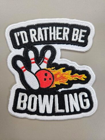 3.5" Embroidered Bowling Iron On Patch | Decorative Bowling Sports Applique Iron On/Sew On Patches for Clothing, Hats, Clothes, Backpacks, Holes, Jackets in Saudi Arabia
