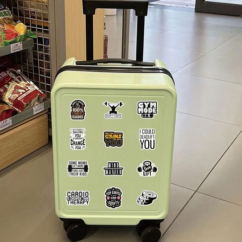 104pcs Fitness Aesthetic Vinyl Waterproof Decals Stickers Pack Gym Cute Cartoon for Water Bottle,Laptop,Phone,Skateboard,Scrapbooking,Bumper for Party Supply Decor Favor in Saudi Arabia