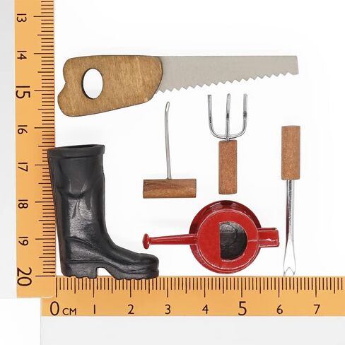 Odoria 1/12 أحذية مطاطية مصغرة مسقاة وأدوات زراعية ملحقات تزيين بيت الدمى in Kuwait