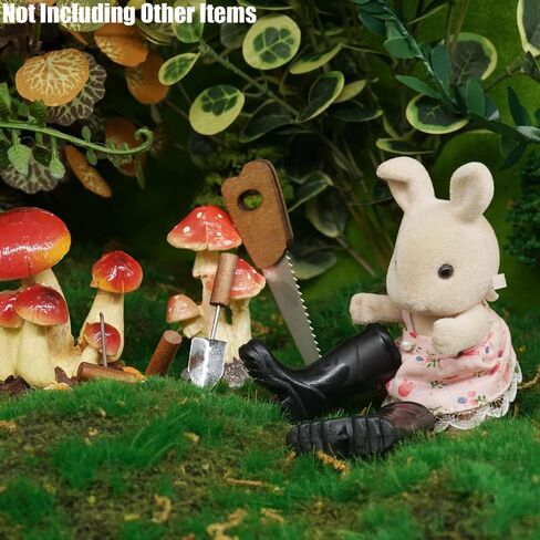 Odoria 1/12 أحذية مطاطية مصغرة مسقاة وأدوات زراعية ملحقات تزيين بيت الدمى in Kuwait