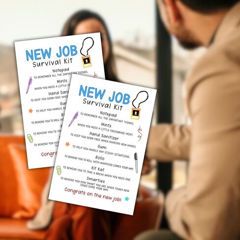 Lashicorn New Job Survival Kit 30pk 4x6 "HR Onboarding Office Management Gift تعيينات جديدة حزمة ترحيب الموظف الوظيفي مكتب البقاء على قيد الحياة التقدير in Saudi Arabia
