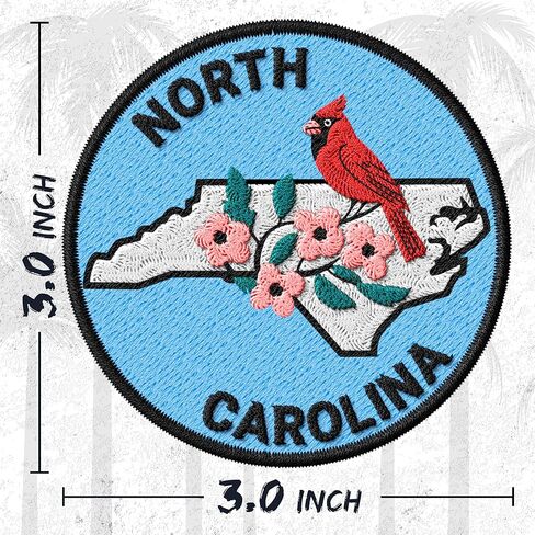 North Carolina State Patch for Clothes Outer Banks Lighthouse – Embroidered Iron on Patch for Backpack Jacket - Fabric Patches for Clothes Souvenirs & Gifts for Travelers ID45095 in Saudi Arabia