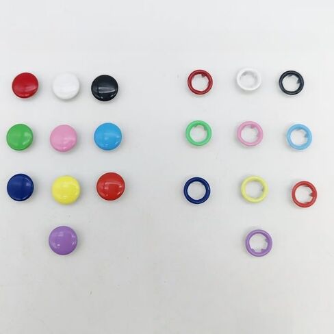 200 PCS Colorful Stainless Steel Buttons, Assorted Sizes Mixed Metal Sewing Buttons, DIY Craft Supplies for Clothing in Saudi Arabia
