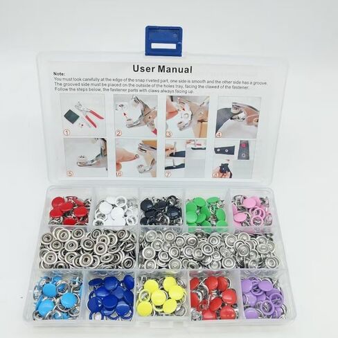200 PCS Colorful Stainless Steel Buttons, Assorted Sizes Mixed Metal Sewing Buttons, DIY Craft Supplies for Clothing in Saudi Arabia