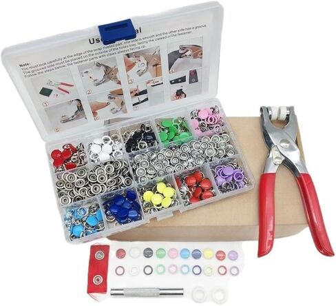 200 PCS Colorful Stainless Steel Buttons, Assorted Sizes Mixed Metal Sewing Buttons, DIY Craft Supplies for Clothing in Saudi Arabia