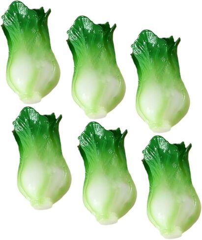 6pcs Miniature Resin Vegetable Models Lifelike Green Vegetable Decor for Dollhouses Home Kitchen for Mini Scene Layouts and Landscape Ornaments in Saudi Arabia