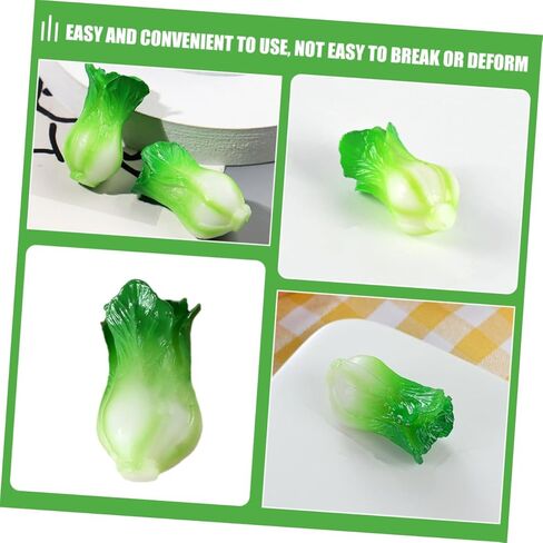 6pcs Miniature Resin Vegetable Models Lifelike Green Vegetable Decor for Dollhouses Home Kitchen for Mini Scene Layouts and Landscape Ornaments in Saudi Arabia