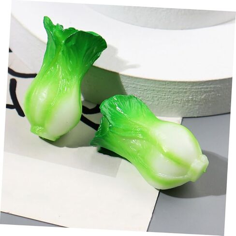 6pcs Miniature Resin Vegetable Models Lifelike Green Vegetable Decor for Dollhouses Home Kitchen for Mini Scene Layouts and Landscape Ornaments in Saudi Arabia