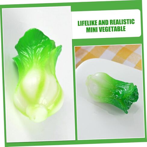 6pcs Miniature Resin Vegetable Models Lifelike Green Vegetable Decor for Dollhouses Home Kitchen for Mini Scene Layouts and Landscape Ornaments in Saudi Arabia