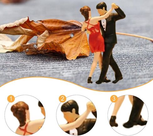 DYNWAVE 1/64 Scale Figures for Wedding Decor, Miniature People for Diorama Settings, Dance in Saudi Arabia