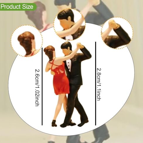 DYNWAVE 1/64 Scale Figures for Wedding Decor, Miniature People for Diorama Settings, Dance in Saudi Arabia