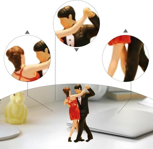 DYNWAVE 1/64 Scale Figures for Wedding Decor, Miniature People for Diorama Settings, Dance in Saudi Arabia