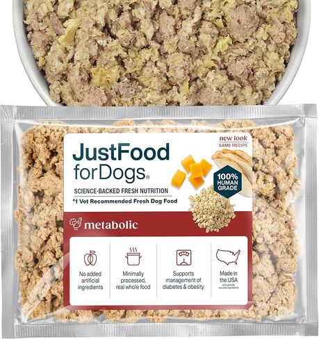 JustFoodForDogs Metabolic Dog Food, Fresh Frozen, RX, Vet Recommended 18 oz (Pack of 7) in Kuwait