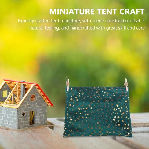 Miniature Tent Model for Dollhouse Camping Decor Small Polyester Camping Tent Table Landscaping Fairy Dollhouse Accessories 7.87X5.90X4.72In in Kuwait