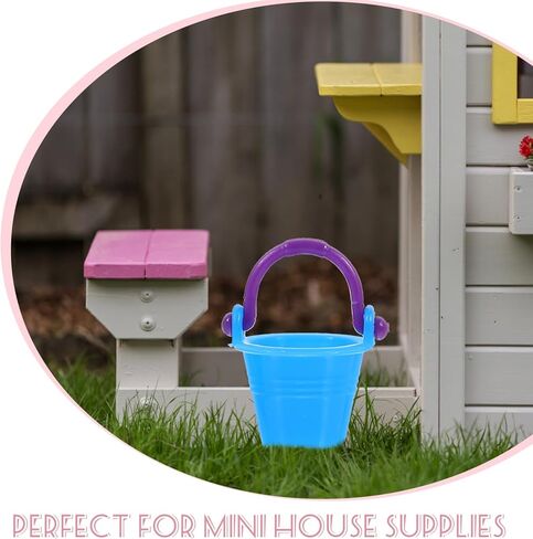 Ciieeo Mini Buckets for Dollhouse Decor 10Pcs Tiny Miniature Water Buckets 1 12 Scale Dollhouse Accessories for Miniature Scenes in Saudi Arabia