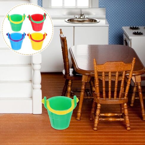 Ciieeo Mini Buckets for Dollhouse Decor 10Pcs Tiny Miniature Water Buckets 1 12 Scale Dollhouse Accessories for Miniature Scenes in Saudi Arabia