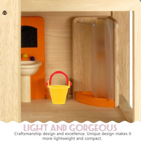 Ciieeo Mini Buckets for Dollhouse Decor 10Pcs Tiny Miniature Water Buckets 1 12 Scale Dollhouse Accessories for Miniature Scenes in Saudi Arabia