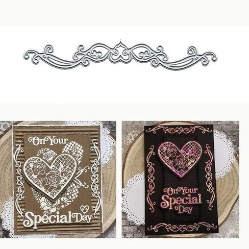 Valentine's Day Love Lace Edge Metal Die Cuts,Happy Valentine's Day Heart Rose Lace Flower Edge Cutting Dies Cut Stencils for DIY Invitation Card Scrapbooking Album Embossing Paper Dies Card Making in Saudi Arabia