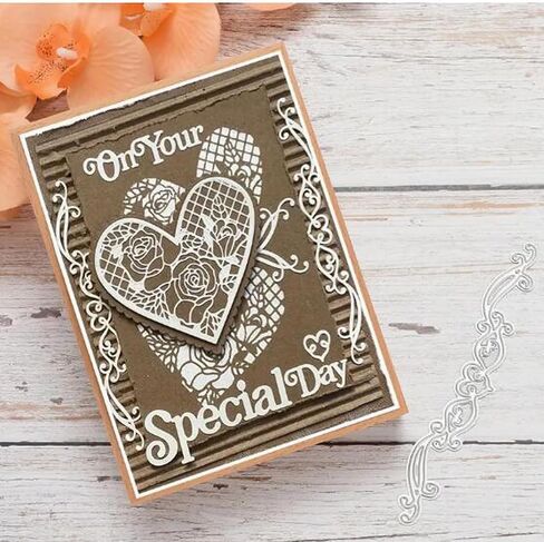 Valentine's Day Love Lace Edge Metal Die Cuts,Happy Valentine's Day Heart Rose Lace Flower Edge Cutting Dies Cut Stencils for DIY Invitation Card Scrapbooking Album Embossing Paper Dies Card Making in Saudi Arabia
