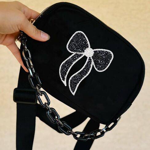 6 قطع من القوس الأسود حديد على الرقع، عقدة فيونكة لامعة مطرزة للمشاريع التي تصنعها بنفسك، رقع فيونكة كبيرة لطيفة وإكسسوارات زخرفية لحقائب الظهر، سترة جينز وقبعة وملابس قميص in Kuwait