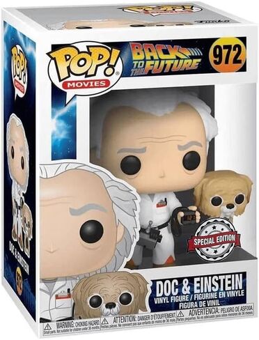 Back To The Future Doc and Einstein Pop! Vinyl Collectible Toy Figure - Limited Edition Exclusive in Saudi Arabia