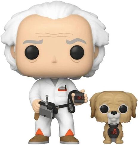 Back To The Future Doc and Einstein Pop! Vinyl Collectible Toy Figure - Limited Edition Exclusive in Saudi Arabia