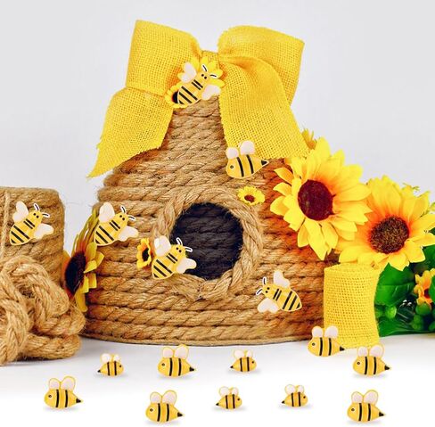 100pcs Mini Resin Honey Bees for Crafting, 4 Design Tiny Resin Bees Small Decorative Honeybee Decorations for DIY Birthday Animal Party Table Decoration in Saudi Arabia