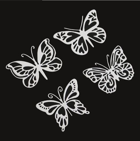 4 Pcs Butterfly Animal Metal Cuts Stencils Tool for Paper Crafting Scrapbooking Embossing Photo Album Decor,Card,Journal and DIY Craft Gift Card Making Accessories,Die-Cutting and Embossing in Saudi Arabia