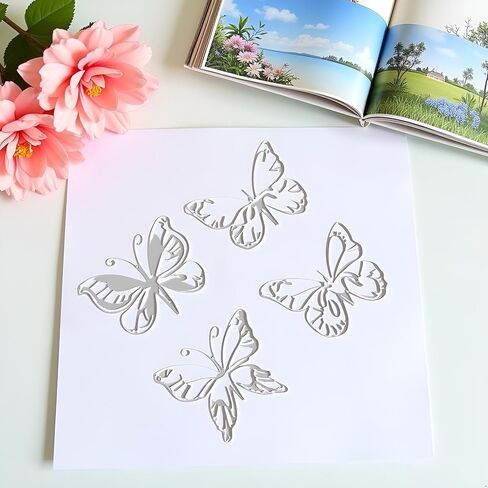 4 Pcs Butterfly Animal Metal Cuts Stencils Tool for Paper Crafting Scrapbooking Embossing Photo Album Decor,Card,Journal and DIY Craft Gift Card Making Accessories,Die-Cutting and Embossing in Saudi Arabia