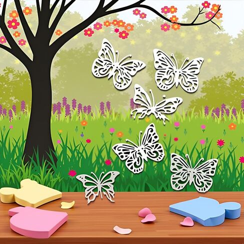 4 Pcs Butterfly Animal Metal Cuts Stencils Tool for Paper Crafting Scrapbooking Embossing Photo Album Decor,Card,Journal and DIY Craft Gift Card Making Accessories,Die-Cutting and Embossing in Saudi Arabia