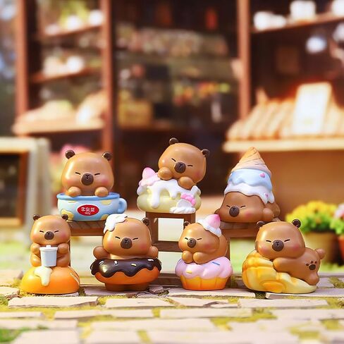 Capybara Cuisine Series Blind Box Figures, Random Design Action Figures Collectible Toys for Birthday Gift, Home Decorations, Single Box in Saudi Arabia