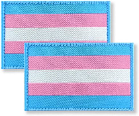 Overdecor Transgender Trans Pride Flag Patch LGBT Tactical Patches - Hook and Loop Fastener, 2 Pack in Saudi Arabia