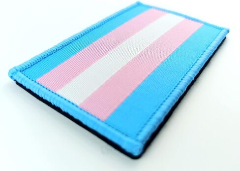 Overdecor Transgender Trans Pride Flag Patch LGBT Tactical Patches - Hook and Loop Fastener, 2 Pack in Saudi Arabia