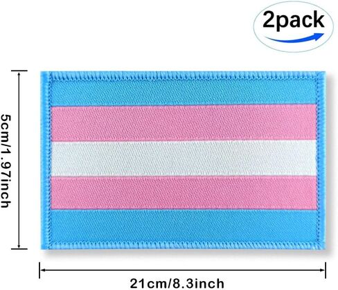 Overdecor Transgender Trans Pride Flag Patch LGBT Tactical Patches - Hook and Loop Fastener, 2 Pack in Saudi Arabia